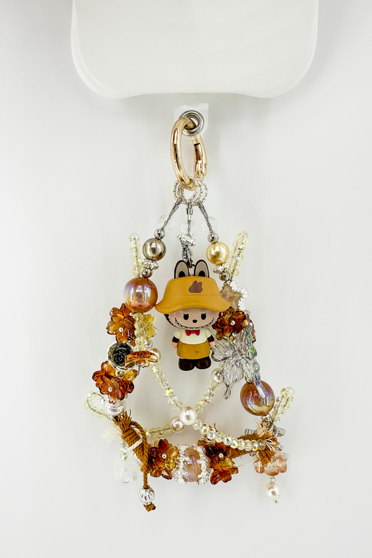 Butterfly Roses Charm with Moon & Stars + Card Combo