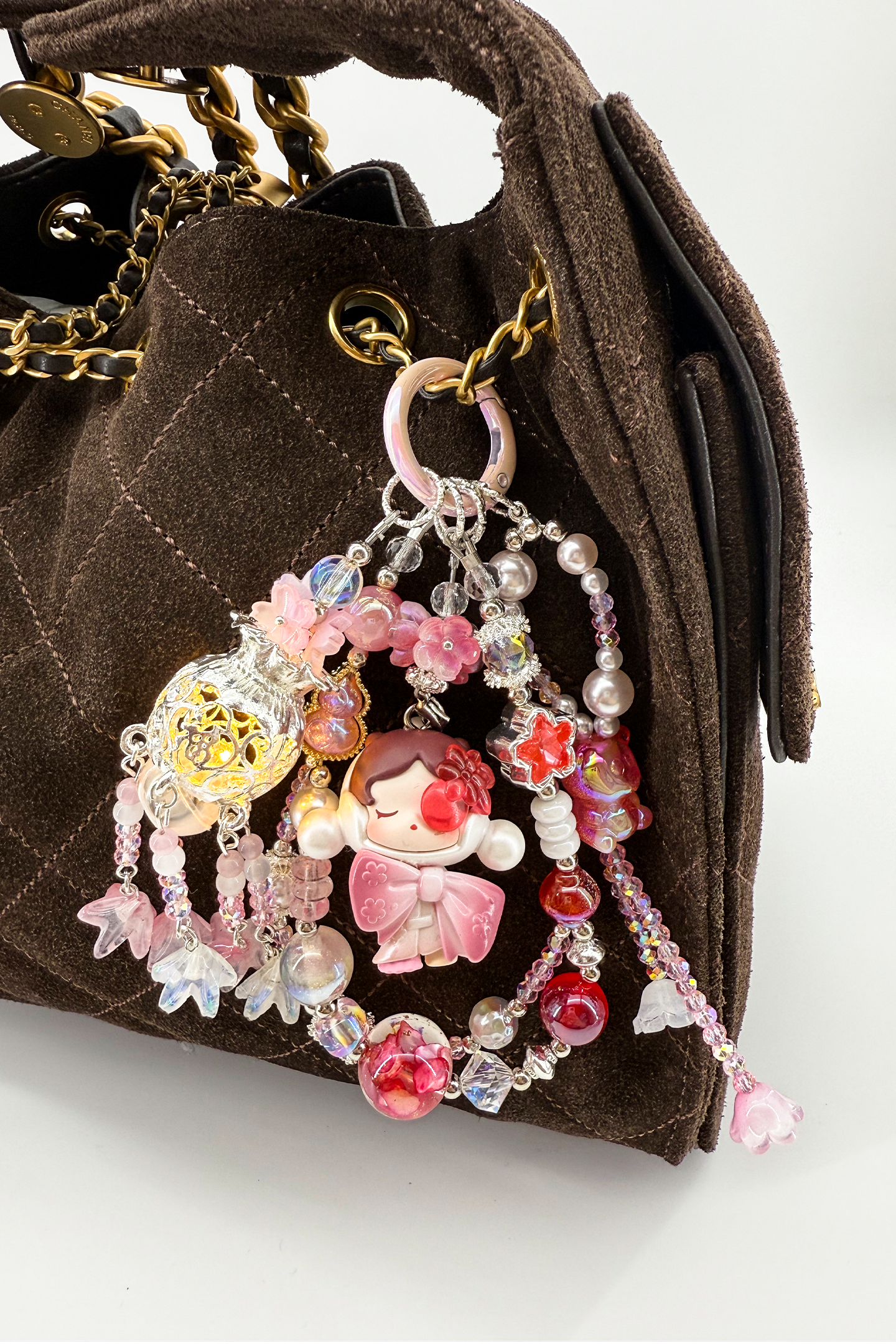 Glowing Floral Charm + Card Combo