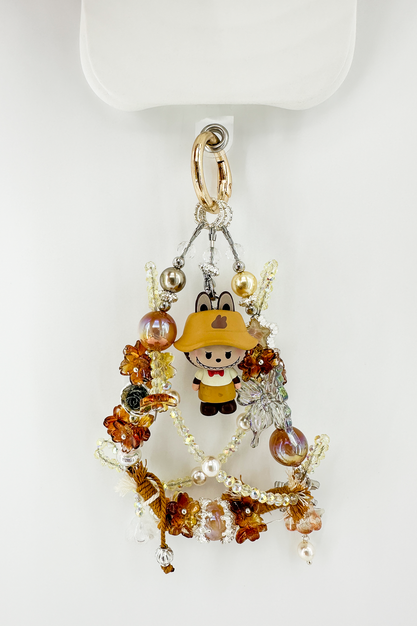 Butterfly Roses Charm with Moon & Stars + Card Combo