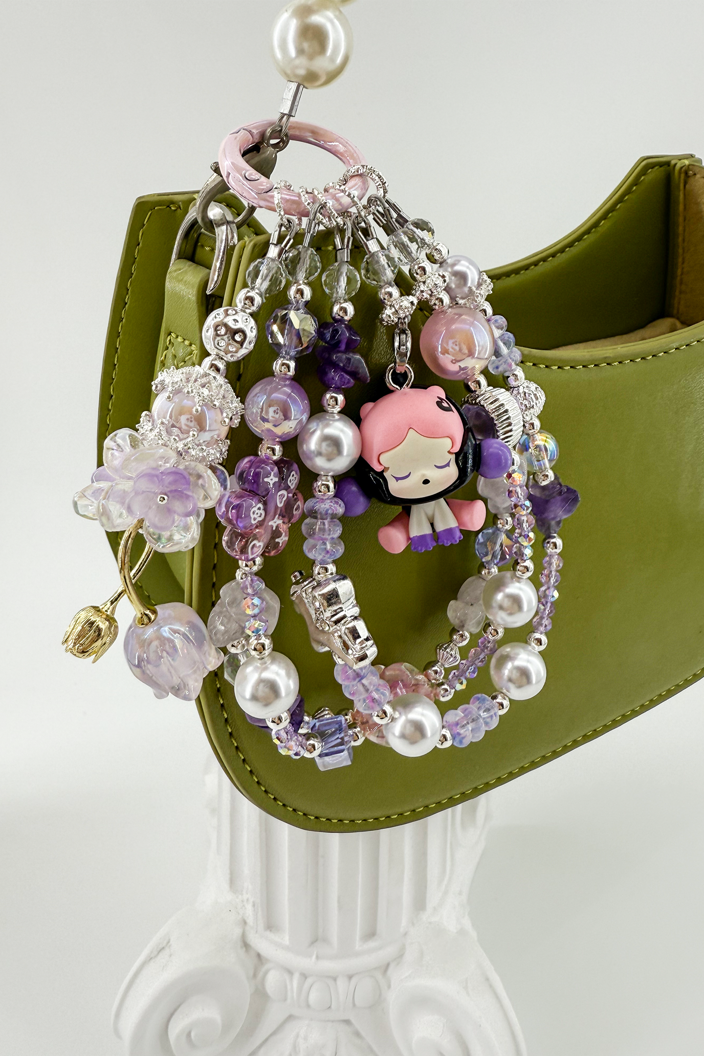 Purple Crystal Charm