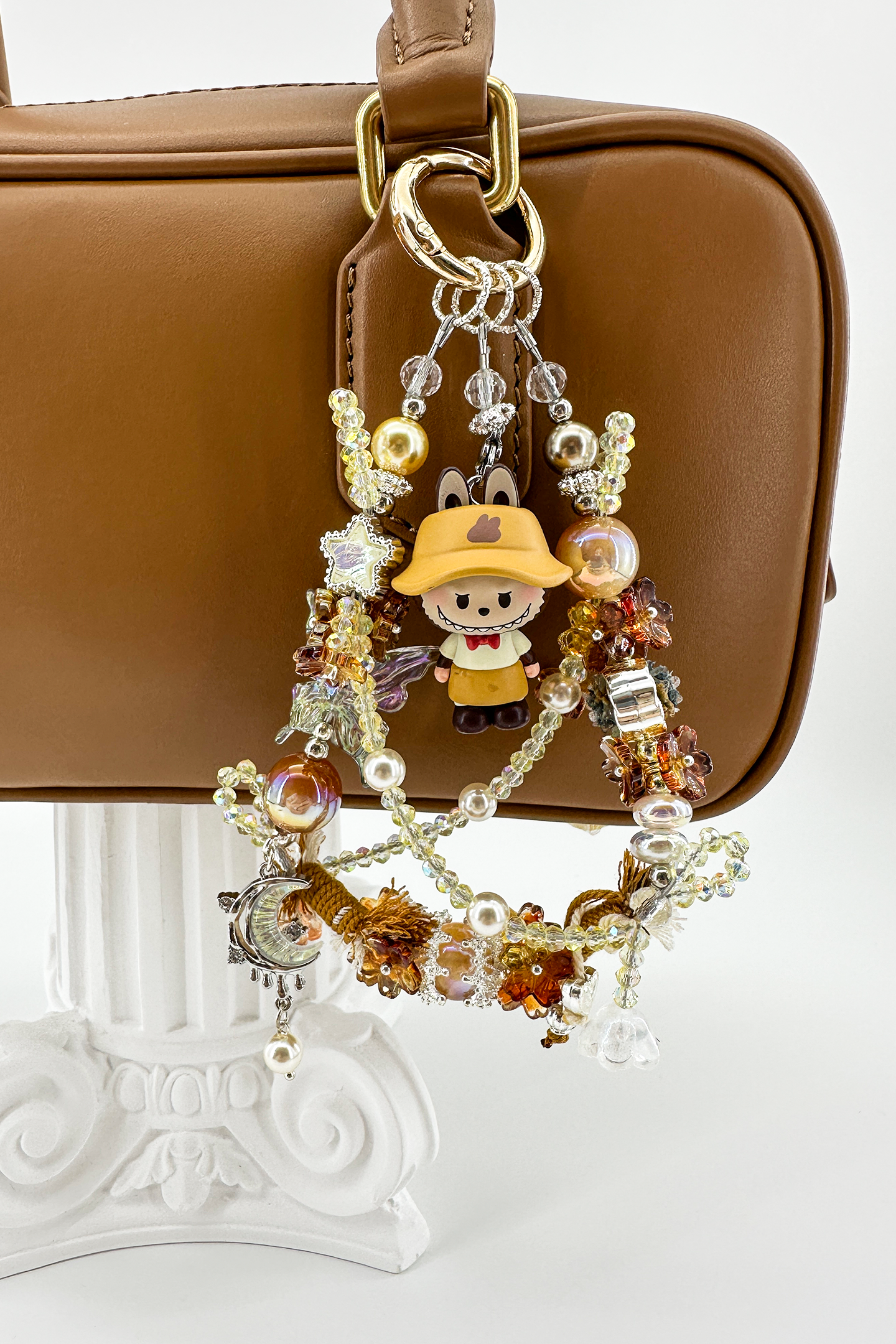 Butterfly Roses Charm with Moon & Stars + Card Combo