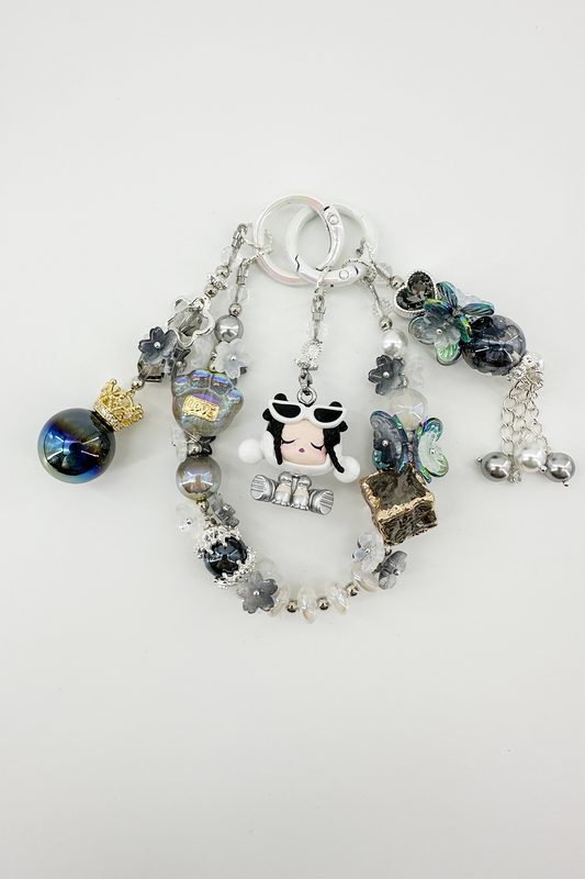 Butterfly Pearl Crystal Charm