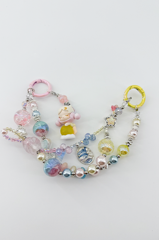 Sparkling Crystal & Pearl Charm + Card Combo