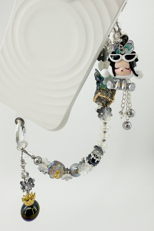 Butterfly Pearl Crystal Charm