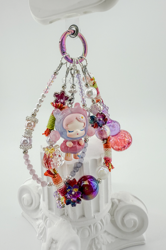 Purple Crystal Butterfly Bead Charm + Card Combo