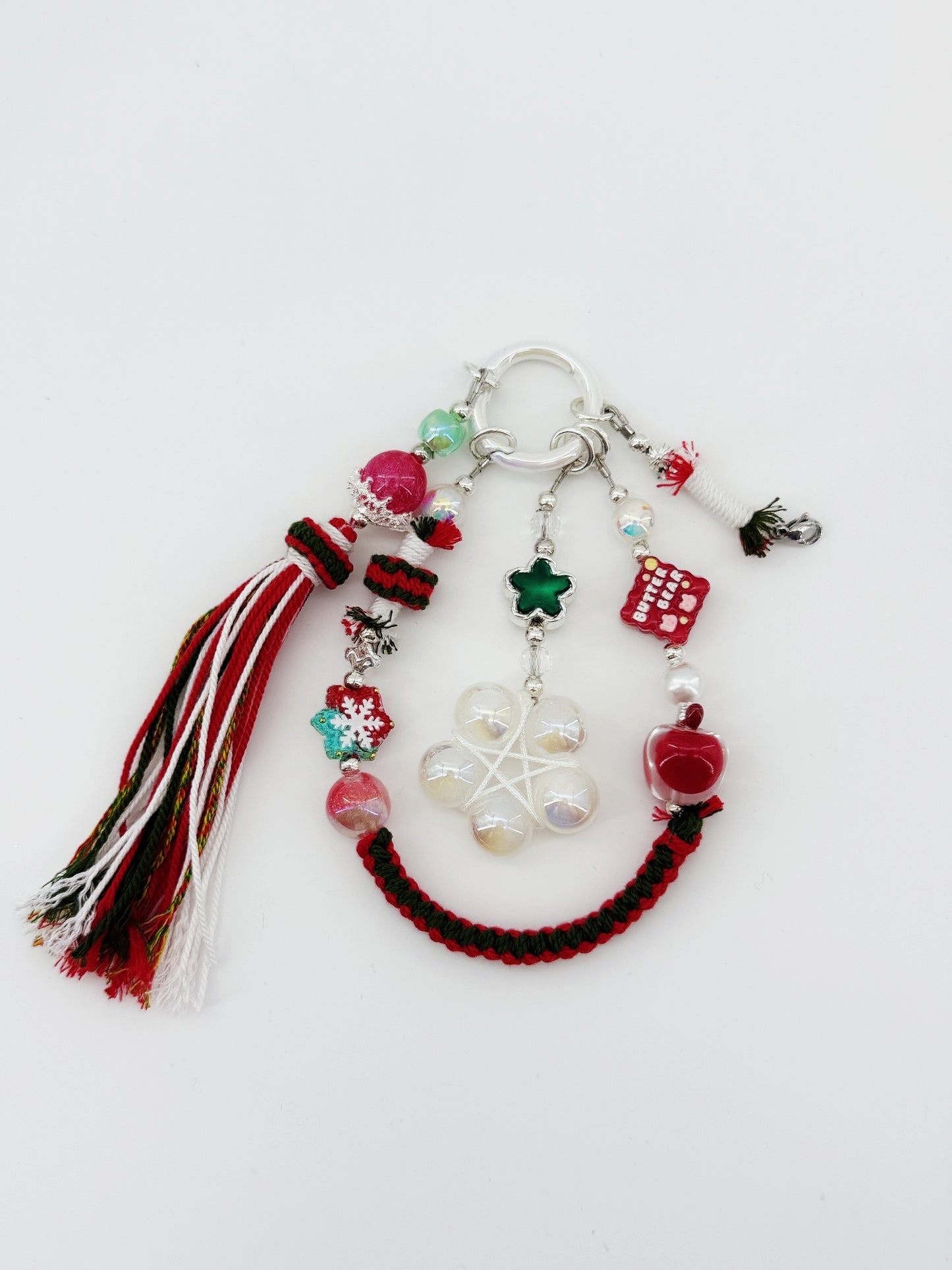 Hello Kitty Mini Figure Hand-knitted Phonecharm Bag Charm Pearl Tassel Charm