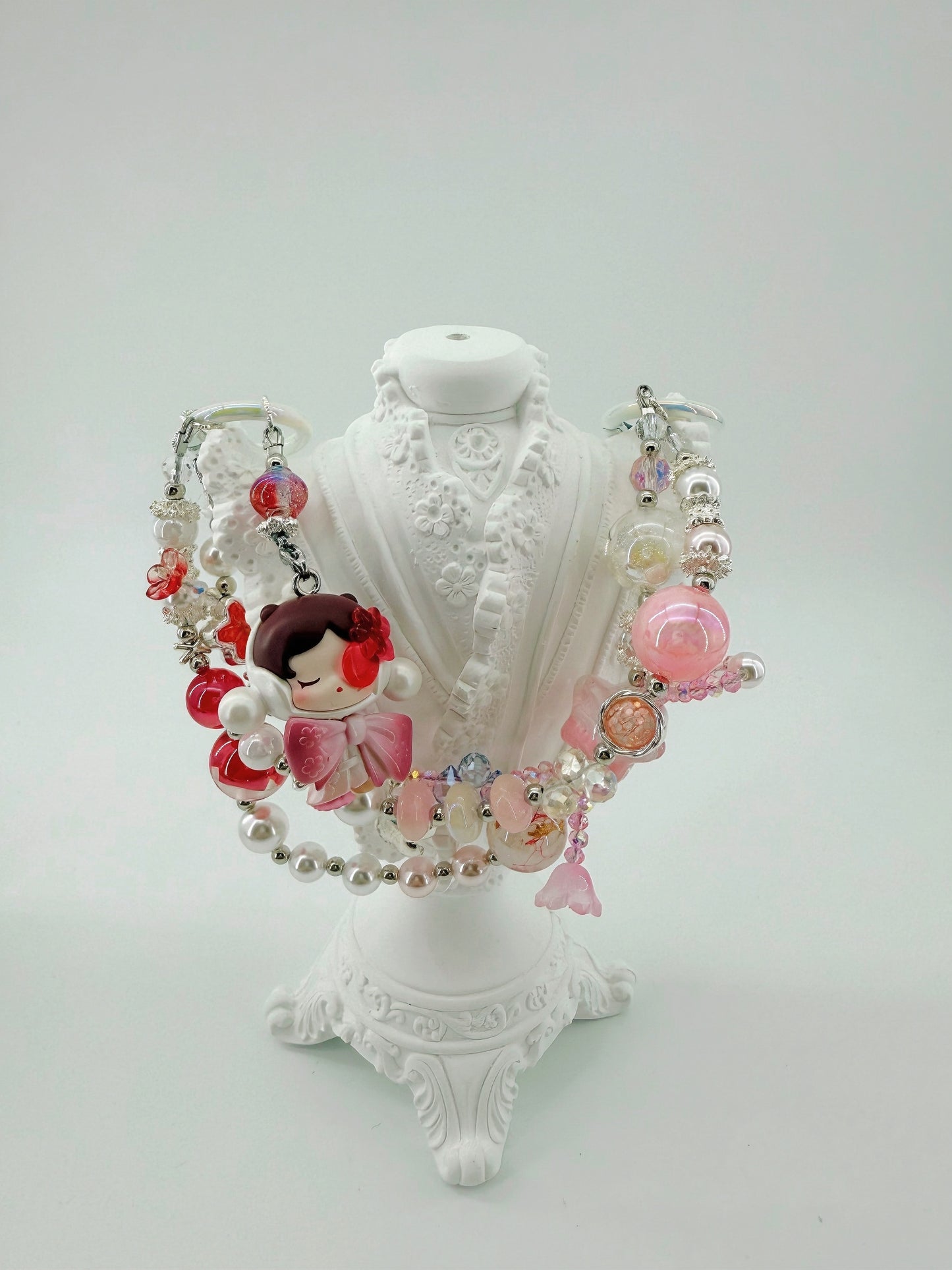 Boutique SKULLPANDA Secret Authentic Popbean  Glowing Floral Bag Charm