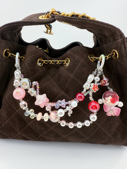 Boutique SKULLPANDA Secret Authentic Popbean  Glowing Floral Bag Charm